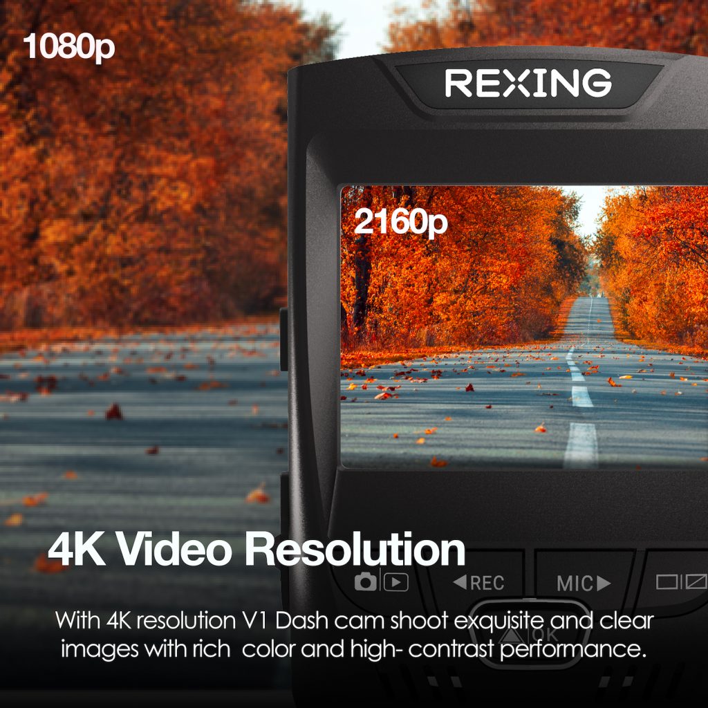 Rexing V1 4K Ultra HD Car Dash Cam With Wi Fi Rexing USA